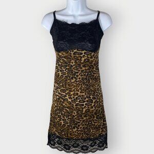 Marilyn Monroe Womens Slip Dress | 1X | Animal Print Lace | Sexy Boudoir